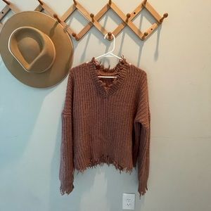 Raw Hem Sweater